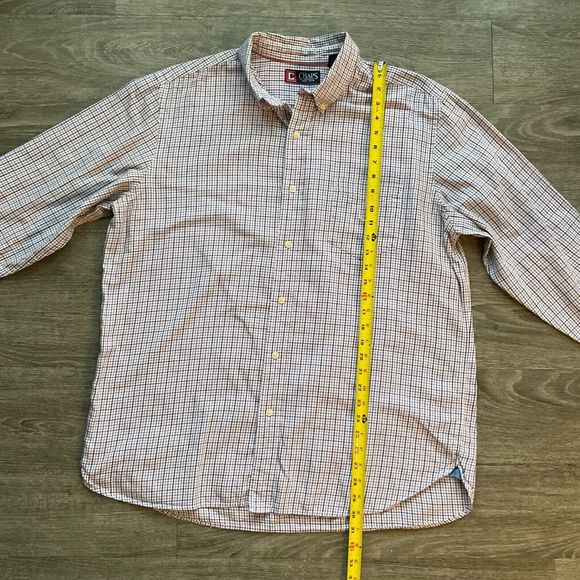 (2) Chaps Shirt Men Size XL Multi Color Plaid Button Down Long Sleeve Logo Crest - Picture 11 of 12